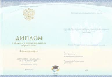 Диплом Башкирского кооперативного техникума СпецБланк 2014-2020 годов